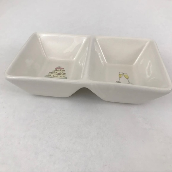 ⚡️Home⚡️ Rae Dunn Double Tray Love Cheers Marriage New Wedding - Picture 4 of 6